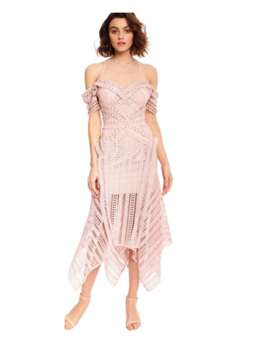 EGE Collections Blush Lace Party Dress, NWT, Size M